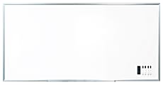 WorkPro™ Porcelain Magnetic Dry-Erase Whiteboard, 48" x 96", Aluminum Frame With Titanium Finish 1 thumbnail image