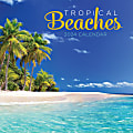 2024 TF Publishing Scenic Monthly Wall Calendar, 12” x 12”, Tropical Beaches, January To December