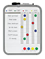i.e.™ Chore Chart Magnetic Dry-Erase White Board, Covered Steel, 8 1/2" x 11", Gray, Plastic Frame