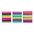 Carolina Pad Stripe-it Rich Notebook, 8 1/2" x 10 1/2", 1 Subject, College Ruled, 80 Sheets, 30% Recycled