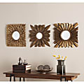 Southern Enterprises Linzy 3-Piece Square Decorative Mirror Set, 16 1/2"H x 16 1/2"W x 1 1/2"D, Antique Gold 1 thumbnail image