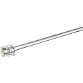 C2G 14ft RJ12 6P6C Straight Modular Cable - RJ-12 Male - RJ-12 Male - 14ft - Silver 1 thumbnail image