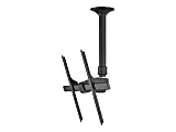 Atdec ceiling mount for large display, short pole - Loads up to 143lb - Back - Universal VESA up to 800x500 - Upgradeable - 360° display rotation - Adjustable drop length 21.6in to 35.4in - Quick display release, 30° tilt, pan, landscape/portrait