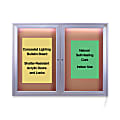 Ghent Indoor Lighted Bulletin Board, 48" x 36", 2 Doors