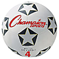 Champion Sport s Size 4 Soccer Ball - Size 4 - White, Black, Red - 1 Each