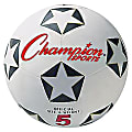 Champion Sports Size 5 Soccer Ball, White/Black/Red