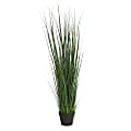 Nearly Natural Grass 48”H Artificial Plant With Pot, 48”H x 7-1/2”W x 7-1/2”D, Green