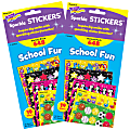 Trend School Fun Sparkle Stickers, Assorted Colors, 648 Stickers Per Pack, Set Of 2 Packs