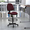 Flash Furniture Fabric Drafting Chair (Cylinders: 22.5''-27''H or 26''-30.5''H), Burgundy/Black