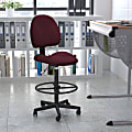 Flash Furniture Fabric Drafting Chair (Cylinders: 22.5''-27''H or 26''-30.5''H), Burgundy/Black 1 thumbnail image