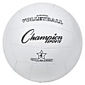 Champion Sports Rubber Volleyball - Rubber, Nylon - White - 1  Each