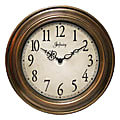 Infinity Instruments Atheneum Wall Clock, 24"H x 24"W x 2 1/8"D, Gold