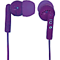 IQ Sound IQ-106 Digital Noise Reduction Stereo Earphones - Stereo - Mini-phone (3.5mm) - Wired - 32 Ohm - IQ106PURPLE 1 thumbnail image
