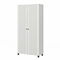 Systembuild Evolution Kendall Fluted 36"W 2-Door Storage Cabinet, White 1 thumbnail image