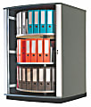 Moll LockFile Binder And File 3-Tier Carousel Cabinet, Graphite