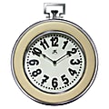 Infinity Instruments Boardwalk Pocket Watch Wall Clock, 18 1/2"H x 16"W x 3 1/2"D, Cream