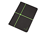 Urban Factory Collins Folio Universal 10" Dark Grey / Green - Flip cover for tablet - silicone - green - 10"