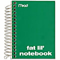 Mead® Fat Lil' Wirebound Notebook, 4" x 5 1/2", 200 Sheets, Assorted Colors