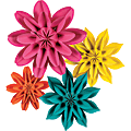 Teacher Created Resources Paper Flowers, Beautiful Brights, Pack Of 4 Paper Flowers