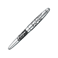 Pilot® Sterling Silver Jaguar Fountain Pen With 18K Gold Nib, Broad Point, Silver Barrel, Black Ink