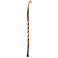 Brazos Walking Sticks™ Twisted Free-Form Brass Hame-Top Hickory Cane, 40", Natural 1 thumbnail image