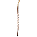 Brazos Walking Sticks™ Twisted Free-Form Brass Hame-Top Hickory Cane, 40", Natural