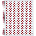 TOPS® Polka Dot Design Double Wire Spiral Notebook, 11" x 9", Berry Polka Dot 1 thumbnail image