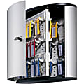 Durable 54-Key Locking Tag-Style Aluminum Key Tag Cabinet, 11" x 11 3/4" x 4 5/8", Silver 1 thumbnail image
