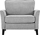 Lifestyle Solutions Serta Dieter Accent Guest Chair, Light Gray/Black