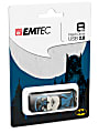 Emtec USB Slider Flash Drive, 8GB, Batman
