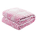 Sedona House Microfiber Flannel Blanket, 80" x 90", Pink