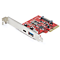 StarTech.com 2-Port 10Gbps USB-A & USB-C PCIe Card Adapter - USB 3.1 Gen 2 PCI Express Expansion Add-On Card - Windows, macOS, Linux - USB-A USB-C PCI Express card w/Multiple INs maintains max speed w/mixed speed devices