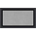 Amanti Art Magnetic Bulletin Board, Steel/Aluminum, 27" x 15", Nero Black Wood Frame