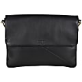 Kenneth Cole Reaction Faux Leather Double-Compartment Women's Laptop Case With 15" Laptop Pocket, 11 1/4"H x 15 1/2"W x 3"D, Black 1 thumbnail image