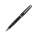 Pilot® Falcon Fountain Pen, 14-Karat Gold Medium Point, Black Barrel, Black Ink 1 thumbnail image