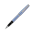 Pilot® Falcon Fountain Pen, 14-Karat Gold Extra Fine Point, Sapphire Barrel, Black Ink