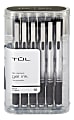 TUL® Retractable Gel Pens, Bold Point, 1.0 mm, Silver Barrel, Black Ink, Pack Of 12 Pens
