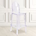 Flash Furniture Ghost Bar Stool With Oval Back, Transparent Crystal 1 thumbnail image