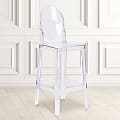 Flash Furniture Ghost Bar Stool With Oval Back, Transparent Crystal