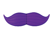 Emtec® Mustache USB Flash Drive, 4GB, Purple 1 thumbnail image