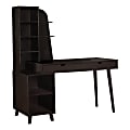 Monarch Specialties Junior 55-1/4" Computer Desk With Bookcase, Espresso 1 thumbnail image