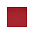 LUX Square Envelopes, 7 1/2" x 7 1/2", Peel & Press Closure, Ruby Red, Pack Of 50