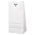 General Paper Grocery Bags, #4, 9 3/4"H x 5"W x 3 3/8"D, White, Pack Of 500 Bags