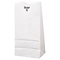 General Paper Grocery Bags, #4, 9 3/4"H x 5"W x 3 3/8"D, White, Pack Of 500 Bags 1 thumbnail image
