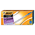 BIC® Cristal® Ballpoint Pens, Medium Point, 1.0 mm, Clear Barrel, Blue Ink, Pack Of 12 1 thumbnail image