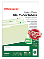 Office Depot® Brand File Folder Labels, 100% Recycled, 505-O004-0032, 2/3" x 3 7/8", White, Box Of 750 1 thumbnail image