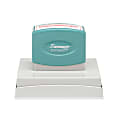 Custom ECO-GREEN Xstamper® Pre-Inked Stamp, N28, 61% Recycled, 2-1/2" x 3-7/8" Impression