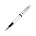 Pilot® Stargazer Fountain Pen With 14K Gold Nib, Fine Point, Pearl White Barrel, Black Ink