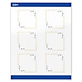 Avery® Print-To-The-Edge Labels & Sure Feed®, S00-DN6-PRWGP10, 3" x 3", Glossy White, Preprinted Green Floral & Gold Dots Design, Pack Of 60 1 thumbnail image