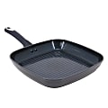 Oster Hawke Aluminum Ceramic Nonstick Square Grill Pan, 11”, Dark Blue 1 thumbnail image